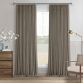 Dark Taupe 96 Inch Blackout Pinch Pleated Curtains 2 Panels by Twodrapes