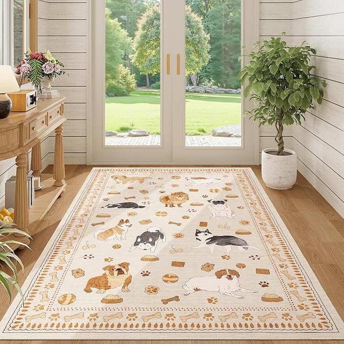 DUKINO 4x6 Area Rug, Washable Dog Rug - Image 7