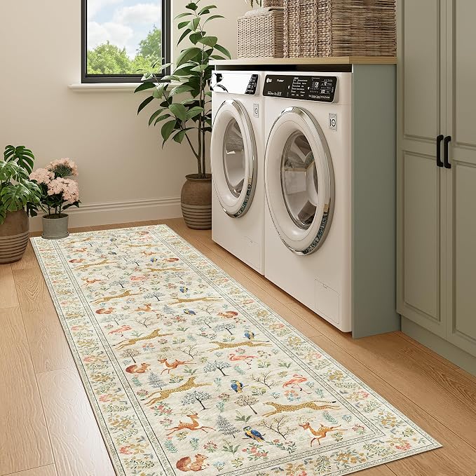 DUKINO 2x7 Runner Rug for Hallway, Washable Kitchen Rugs Non Slip, Stain - Image 7