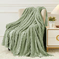 Aganear Fleece Throw Blanket for Couch Sofa 50"x60" Sage Green | Lightweight by Aganear