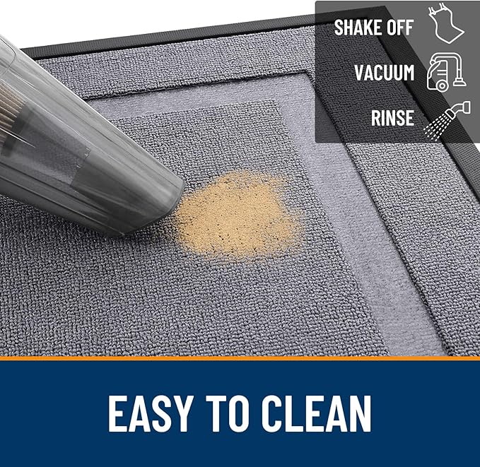 OLANLY Front Door Mat Outside 59x23, All-Season Heavy-Duty Rubber Doormat | - Image 5