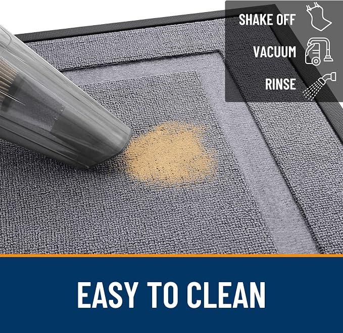 OLANLY Front Door Mat Outside 47x23, All-Season Heavy-Duty Rubber Doormat | - Image 5