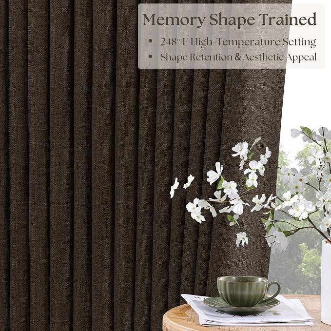 Extra Long 120 Inch Blackout Chocolate Brown Curtains - Image 7