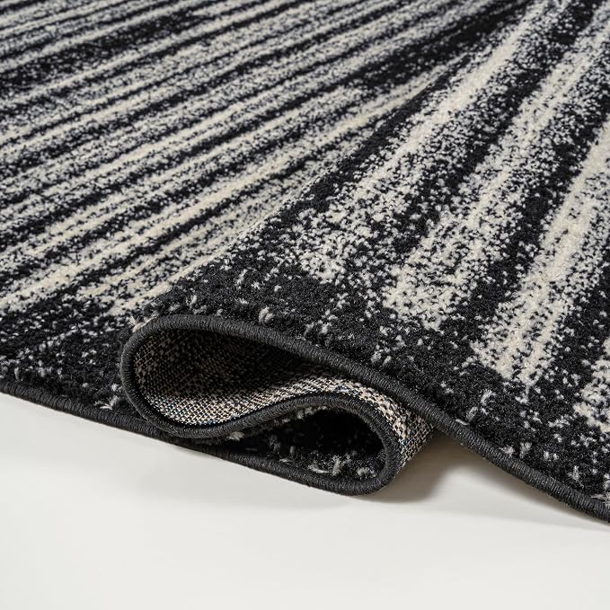 JONATHAN Y Khalil Modern Berber Stripe Black/Cream Indoor Area Rug, Contemporary - Image 7