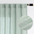 MYSKY HOME Semi Sheer Curtains for Bedroom, Kitchen Curtain Panels Cotton by MYSKYHOME