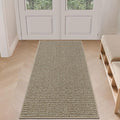 BEQHAUSE Dirt Trapper Door Mat 24" x 60", Non-Slip Washable, Light Beige | by BEQHAUSE