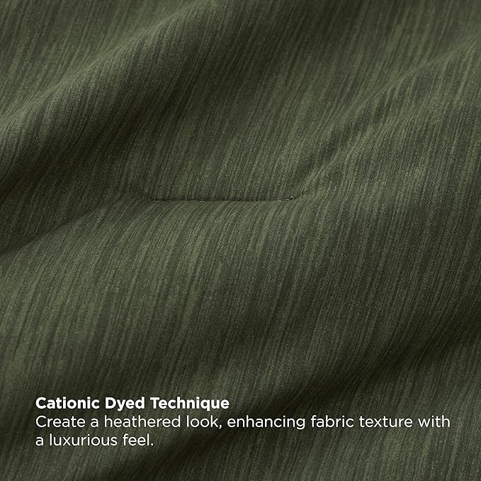 Bedsure Full Comforter Set Dark Green - Bed in a Bag Full Size Bedding 7 Pieces, Cationic Dyed Bed Set, Dark Green Soft Bedding for All Seasons Comforter with Sheets, Pillowcases & Shams