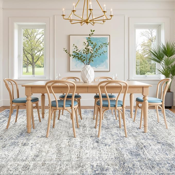 8x10 Area Rugs for Living Room, Large Washable Rug, Dining Room, Low Pile - Image 4