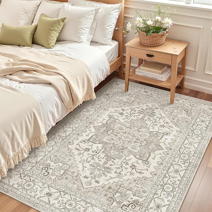 Madane Area Rug 4x6 Washable Rugs Vintage - Image 2