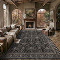 Schweek 9x12 Washable Area Rug Vintage Dark Rugs by Schweek
