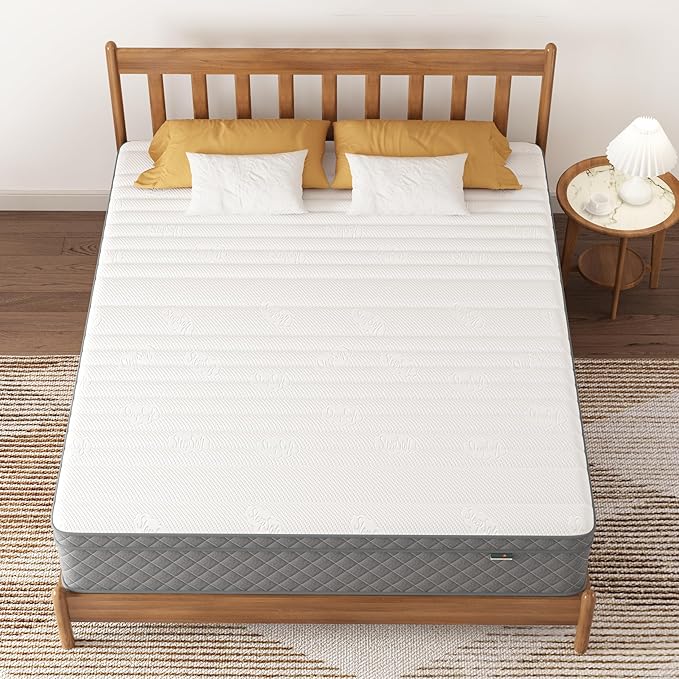 PurrJoys Queen Mattress, 12 Inch Cooling-Gel Memory Foam and Pocket Spring Hybrid Mattress, Queen Bed Mattressess in a Box, CertiPUR-US Certified, Medium Firm