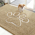 OLANLY Dog Door Mat for Muddy Paws 48x30, Paw Print Design Chenille Mud Mat | by OLANLY