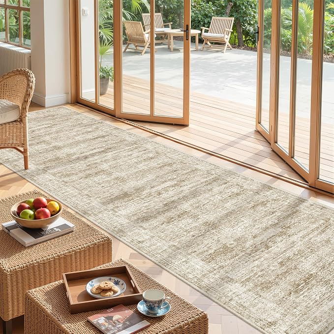 2'6 x 10' Runner Rug Non Slip, Washable Kitchen Rugs, Living Room, Long Rug - Image 4
