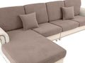 LA MEACK Couch Cushion Covers for Sectional Sofa L Shape Washable Separate Seat by LA+MEACK