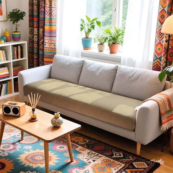 Hokway Couch Cushion Covers Stretch Cushion Covers Sofa Seat Cushion Slipcover - Image 3