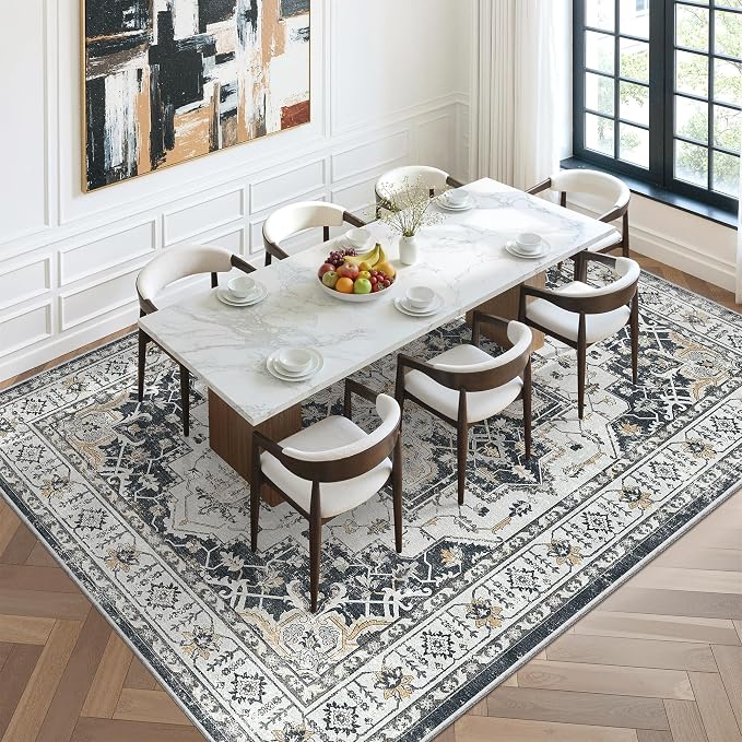 8x10 Area Rugs for Living Room, Large Washable Rug, Dining Room, Low Pile - Image 8