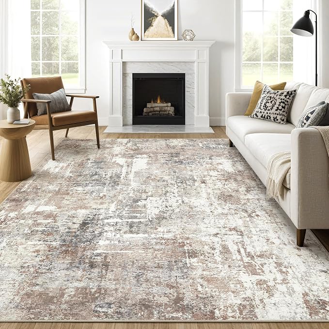 LOONGRUG 8x12 Area Rug Washable Large Neutral Modern Living Room Rugs | by LOONGRUG