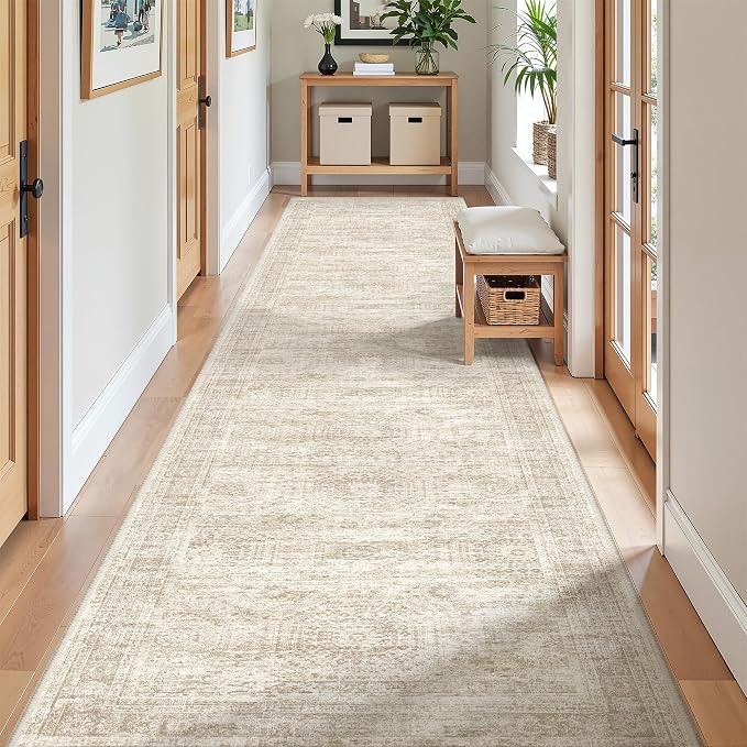 2'6 x 12' Runner Rug Non Slip, Washable Kitchen Rugs, Living Room, Long Rug - Image 5