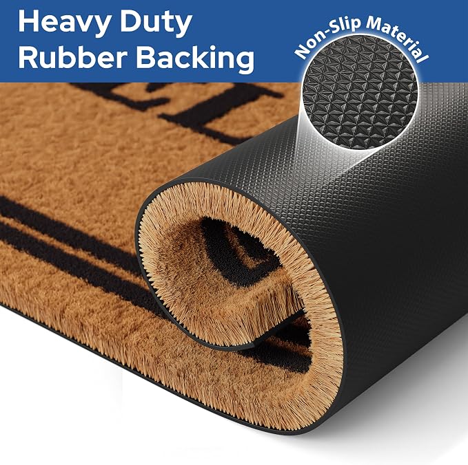Barnyard Designs Natural Coco Coir Non-Slip Doormat | Heavy-Duty Welcome Mat - Image 7