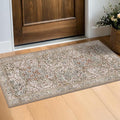 Moss Green Washable 2x4 Entry Rug by HazoHaus