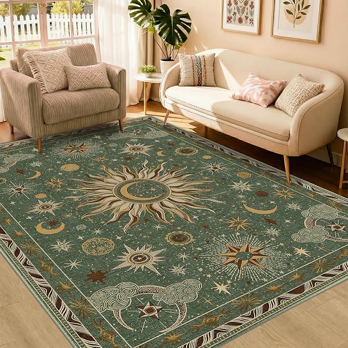 Vacuum-Friendly, 5x7 Washable Area Rug - Image 2
