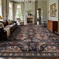 8x10 Area Rugs, Vintage Retro Soft Washable Rug, Non-Slip Low Pile Rugs by Yarooge