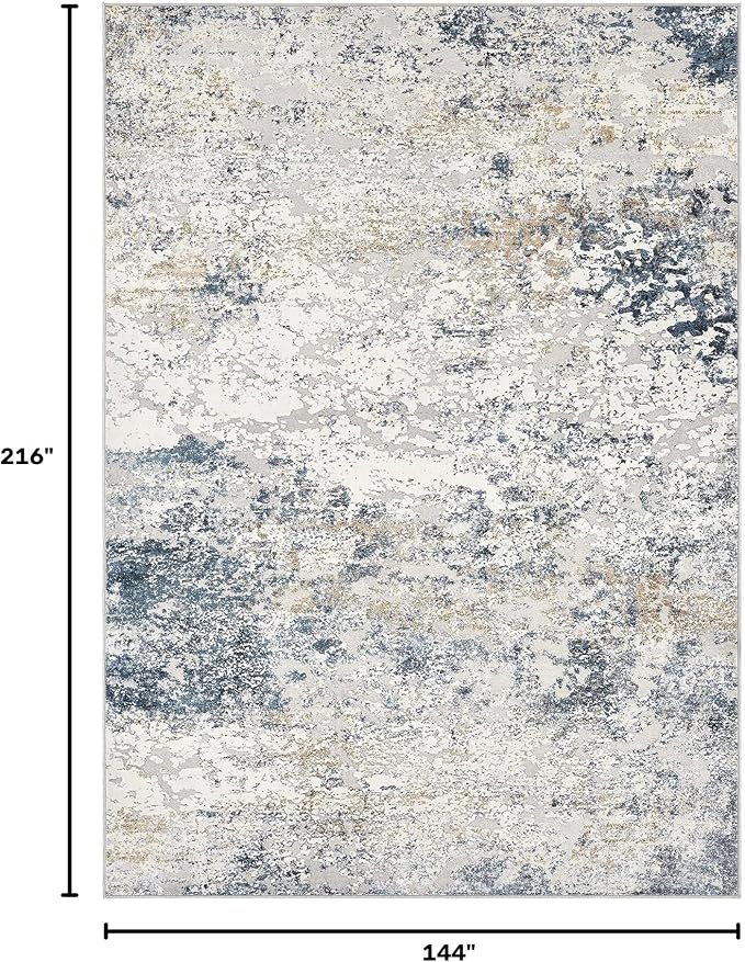 DMOYEST Area Rug Living Room Rugs 12x18 Extra Large Beige Blue Carpet | - Image 2