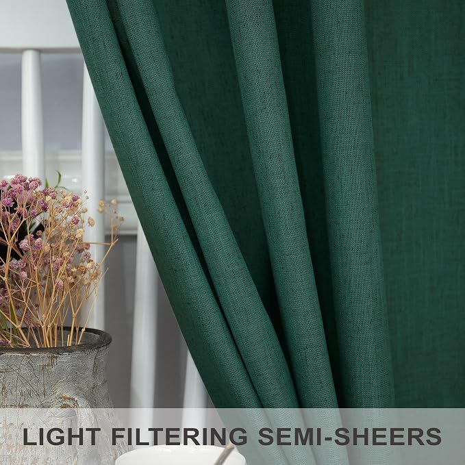 Dark Green Curtains 84 Inch Length - Image 6