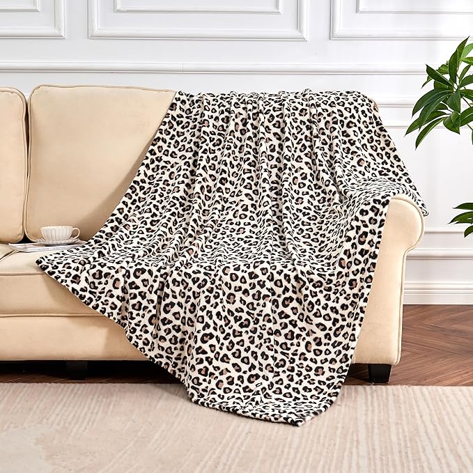 Edenleaf Leopard Print Blanket Fleece Throw - Image 6