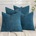 Set of 4 Soft Textured Decorative Throw Pillow Covers 18x18 Inch Cozy Farmhouse by Cozoomy