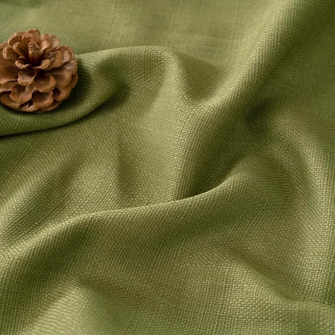 Moss Green Linen Curtains 72 inches Long - Image 3