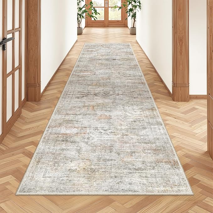 2x8 Runner Rug Non Slip, Washable Hallway Runner Rug, Nursery Room, Soft Runner by Restydon