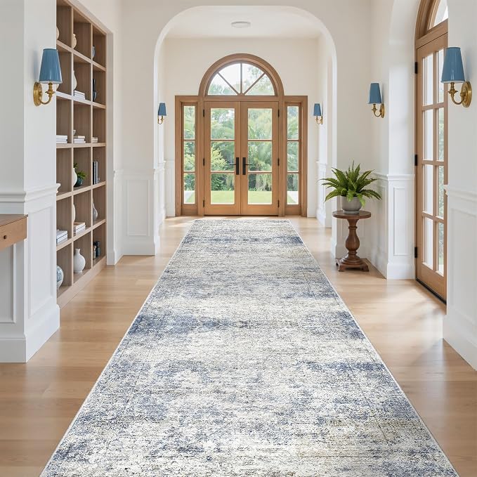 4x12 Runner Rug Non Slip, Washable Hallway Runner Rug, Nursery Room, Soft - Image 3