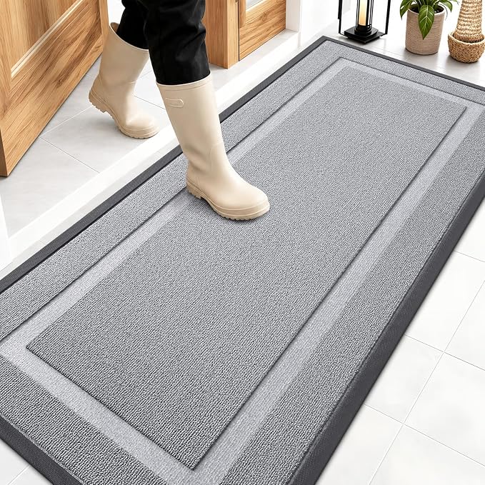 OLANLY Front Door Mat Outside 59x23, All-Season Heavy-Duty Rubber Doormat | by OLANLY