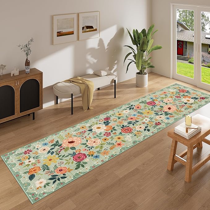 DUKINO 2x12 Washable Runner Rug, Non Slip Long Kitchen Runner Rug, Low Pile - Image 3