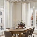 Natural Extra Wide 60 Inch Width Pinch Pleated 96 Inch Curtains | Thick Linen by Twodrapes