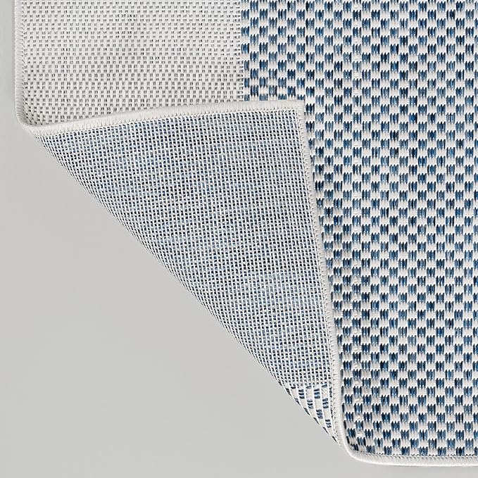 JONATHAN Y Geometric Organic Shapes Indoor Outdoor Area Rug 8X10 Cream/Navy, Zia Modern for Backyard, Patio, Porch, Easy-Cleaning, High Traffic, Pet-Friendly, Non-Shedding (TSN306B-8)