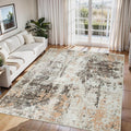 6x9 Area Rugs for Living Room Washable Bedroom Dining Room Brown Beige | Modern by Aelenmu