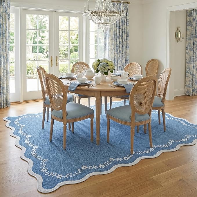 GarveeHome 6x9 Scalloped Area Rug Soft Washable Rug - Image 3