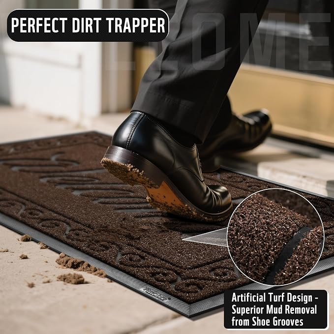 Yimobra Fall Door Mat Outdoor Indoor, Heavy Duty Windproof Welcome Mats - Image 4