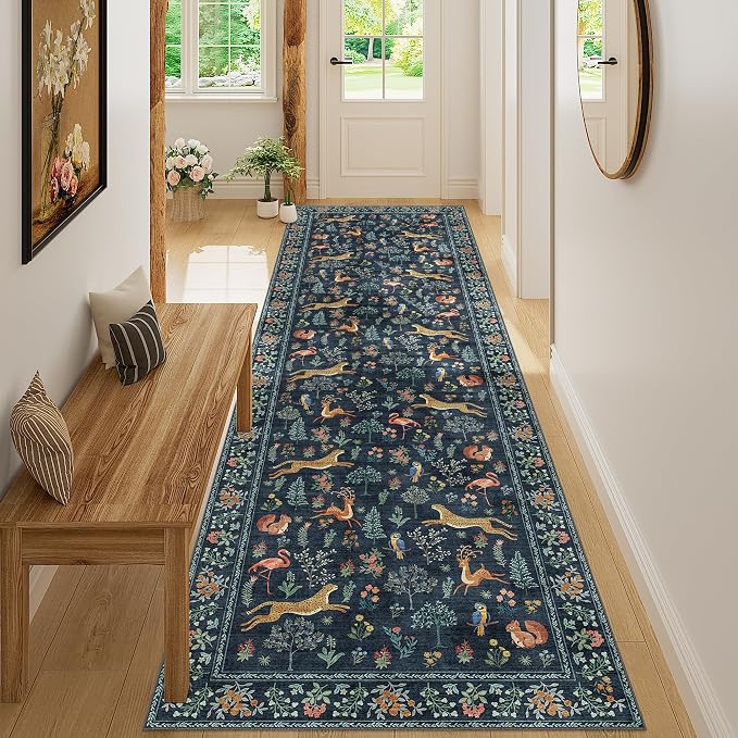 DUKINO 3x10 Washable Runner Rug, Non Slip Animal Rug - Image 5