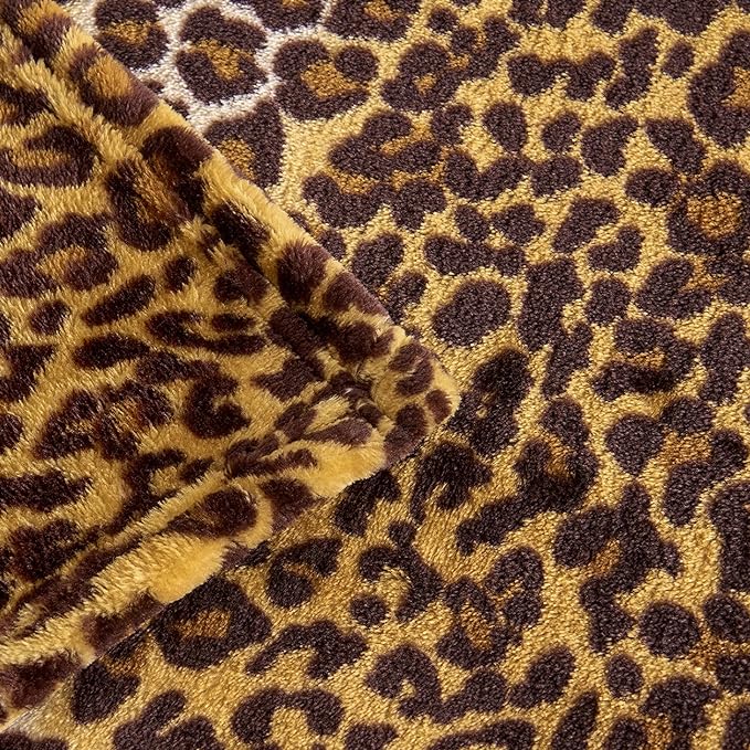 Edenleaf Leopard Print Blanket Fleece Throw - Image 7