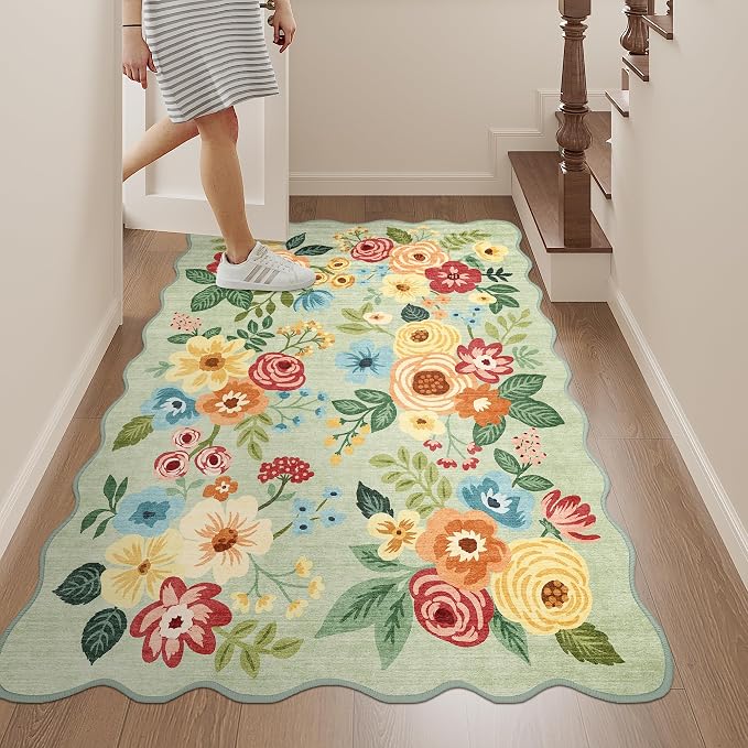 DUKINO 3x4 Rug, Non Slip Floral Washable Area Rug - Image 3