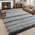 4x6 Grey Fluffy Soft Area Rug Non-Slip by ModernHomeDecor
