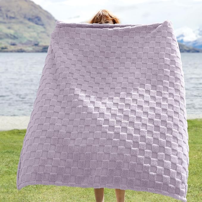 Bedsure GentleSoft Lavender Purple Throw Blanket - Image 3