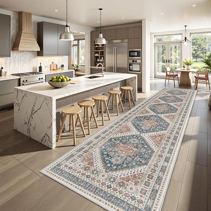 Runners for Hallway 12ft, Non-Slip Long Bathroom Rugs, Living Room, Soft - Image 3