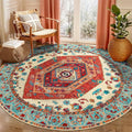 SERISSA 6ft Washable Non Slip Round Boho Area Rug by SERISSAHomeDecorCollection