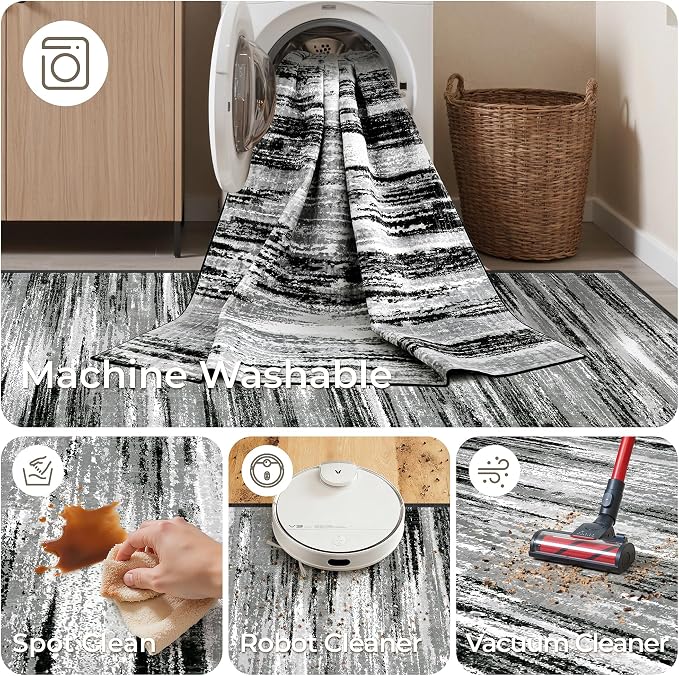 2x8 Runner Rug Non Slip, Washable Hallway Runner Rug, Nursery Room, Soft Runner - Image 8