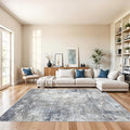 6x9 Washable Living Room Rug – Modern Neutral Abstract Large Indoor Area Rug by BYYVOORugsforYourHome