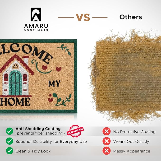 Coir Welcome Mat, Welcome to My Home, 17x29 in | 100% Natural Coir, - Image 3